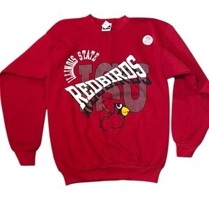 90s throwback Illinois State University Redbirds Red Sweatshirt